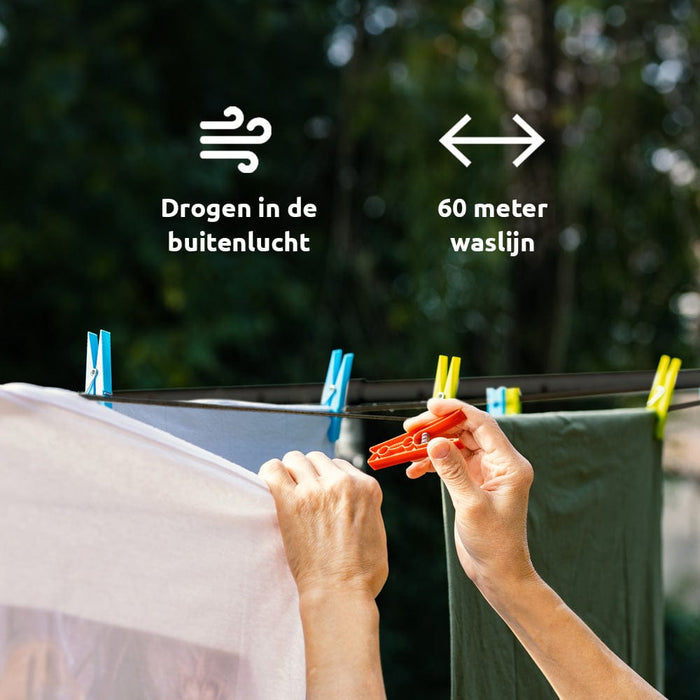 Blumill Droogmolen met grondanker 60m waslijn