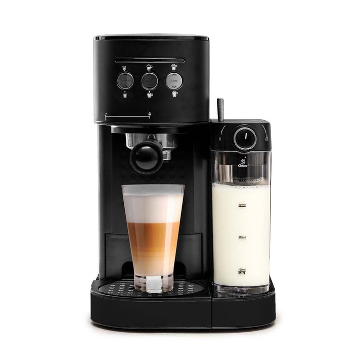 BluMill Koffiemachine met automatische melkopschuimer zwart