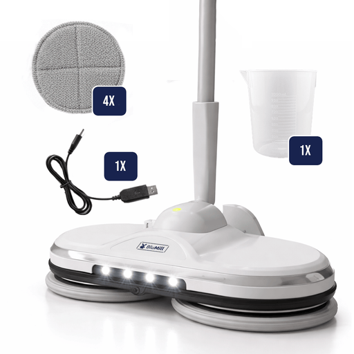 BluMill Draadloze Elektrische Dweil met Sprayfunctie en LED-verlichting