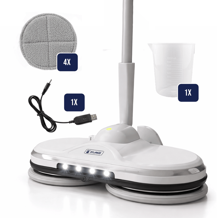 BluMill Draadloze Elektrische Dweil met Sprayfunctie en LED-verlichting