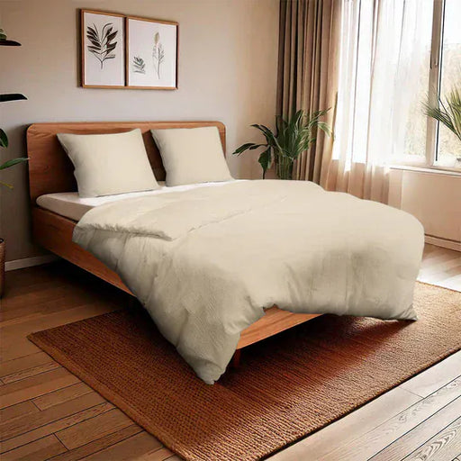 Mousseline Dekbedovertrekset Micro - Zand 140x220