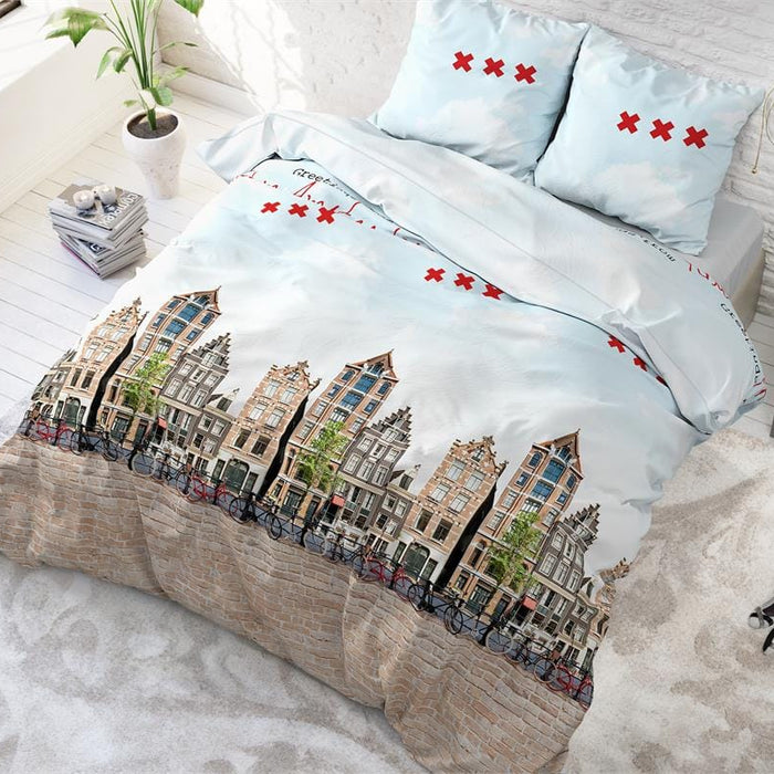 Amsterdam Grachten Dekbedovertrek Katoen - Multi - 240 x 220 cm