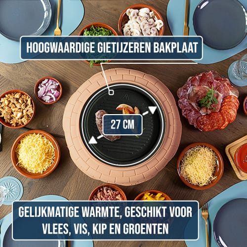 BluMill Terracotta Pizza Oven met Grill