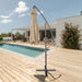 BluMill Zweefparasol taupe inclusief beschermhoes