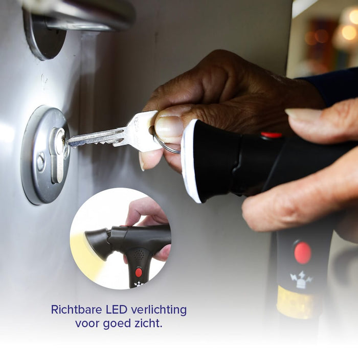 DR-HO'S Get Up & Go Wandelstok - Opvouwbaar, met LED-verlichting en alarm