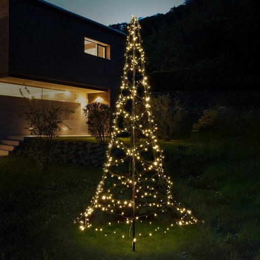 Vlaggenmast Kerstboom 300cm – warmwit - 480 leds