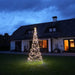 Vlaggenmast Kerstboom 300cm – warmwit - 480 leds