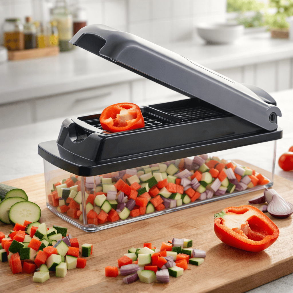 Nicer Dicer Plus grijs 12-delige groentesnijder