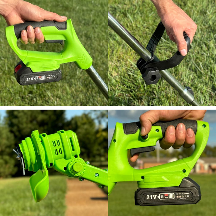 Rotorazer 8-in-1 draadloze grastrimmer op accu