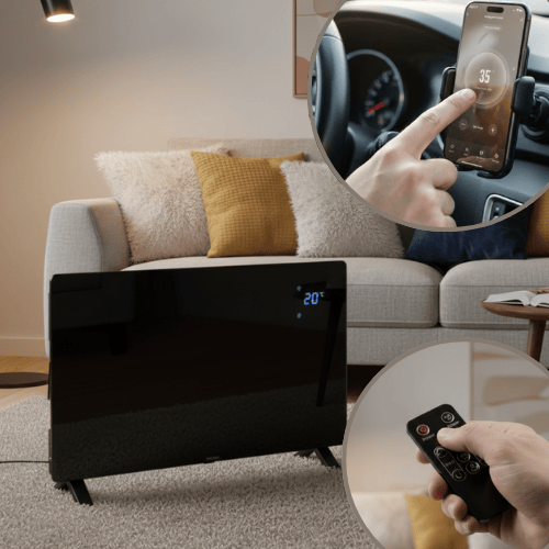 BluMill Elektrische Convectorkachel - Glazen Design Paneelheater