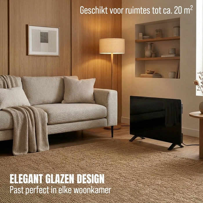 BluMill Elektrische Convectorkachel - Glazen Design Paneelheater