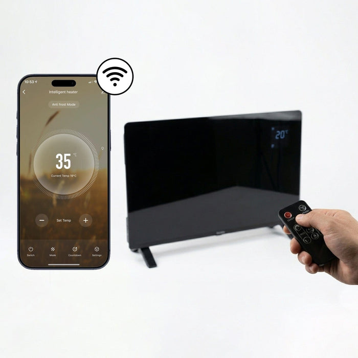 BluMill Elektrische Convectorkachel - Glazen Design Paneelheater