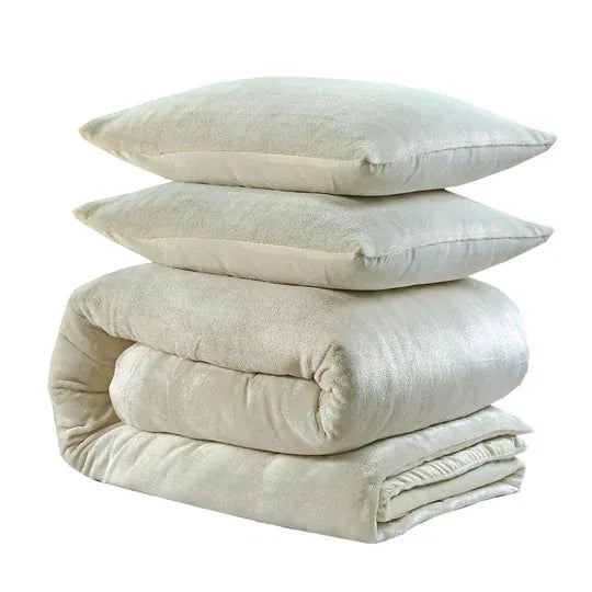 Glamour Flanel Deco Foil Creme 140 x 200/220