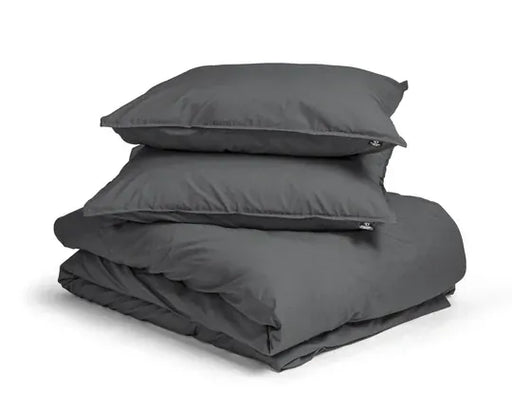 Luxe Egyptisch katoen dekbedovertrek antraciet voor 1- en 2-persoons bed, zacht en duurzaam