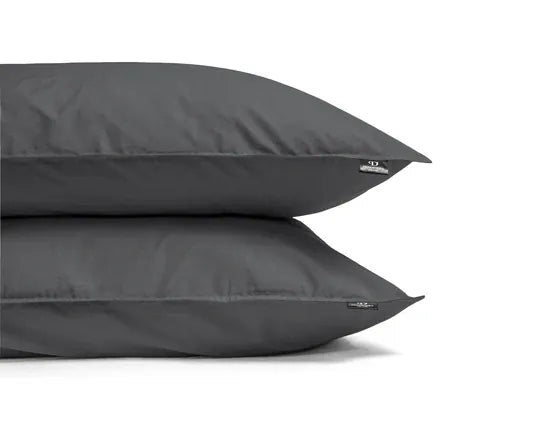 Egyptisch katoen dekbedovertrek in antraciet, perkaline geweven, luxe uitstraling, geschikt voor een 1-persoons of 2-persoons bed