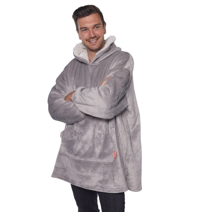 HOMIE Hoodie ultrazachte hoodie-deken grijs