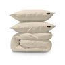 Mousseline Dekbedovertrekset Micro - Zand 140x220