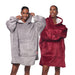 HOMIE Hoodie - Set van 2 hoodie-dekens grijs en rood