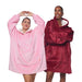 HOMIE Hoodie - Set van 2 hoodie-dekens roze en rood