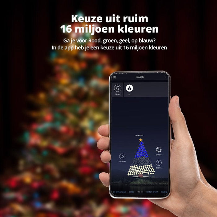 Slimme lichtsnoer verlichting met 160 multicolor LED's