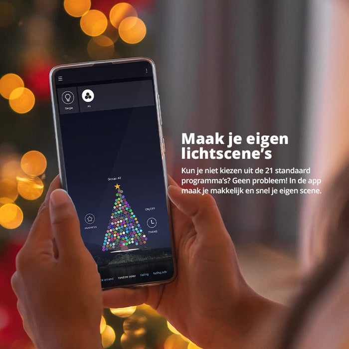 Slimme lichtsnoer verlichting met 160 multicolor LED's