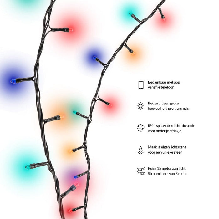 Slimme lichtsnoer verlichting met 160 multicolor LED's