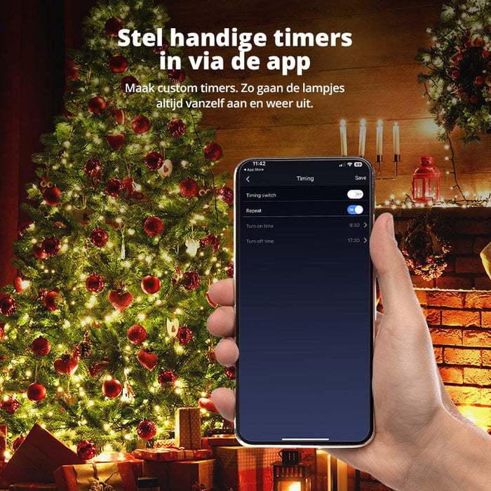 Slimme lichtsnoer verlichting met 160 multicolor LED's