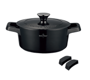 Braadpan met deksel 24 cm / 4,2 liter voor alle warmtebronnen zwart